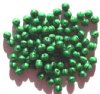 50 6mm Satin Dark Green Round Glass Beads